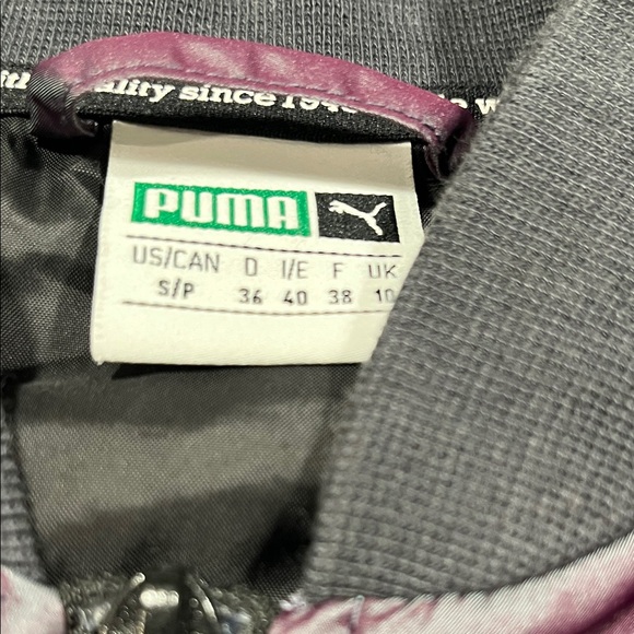 Puma Iridescent Bomber
Jacket In Plum Jacket with Black Trim Size Small - Picture 3 of 11